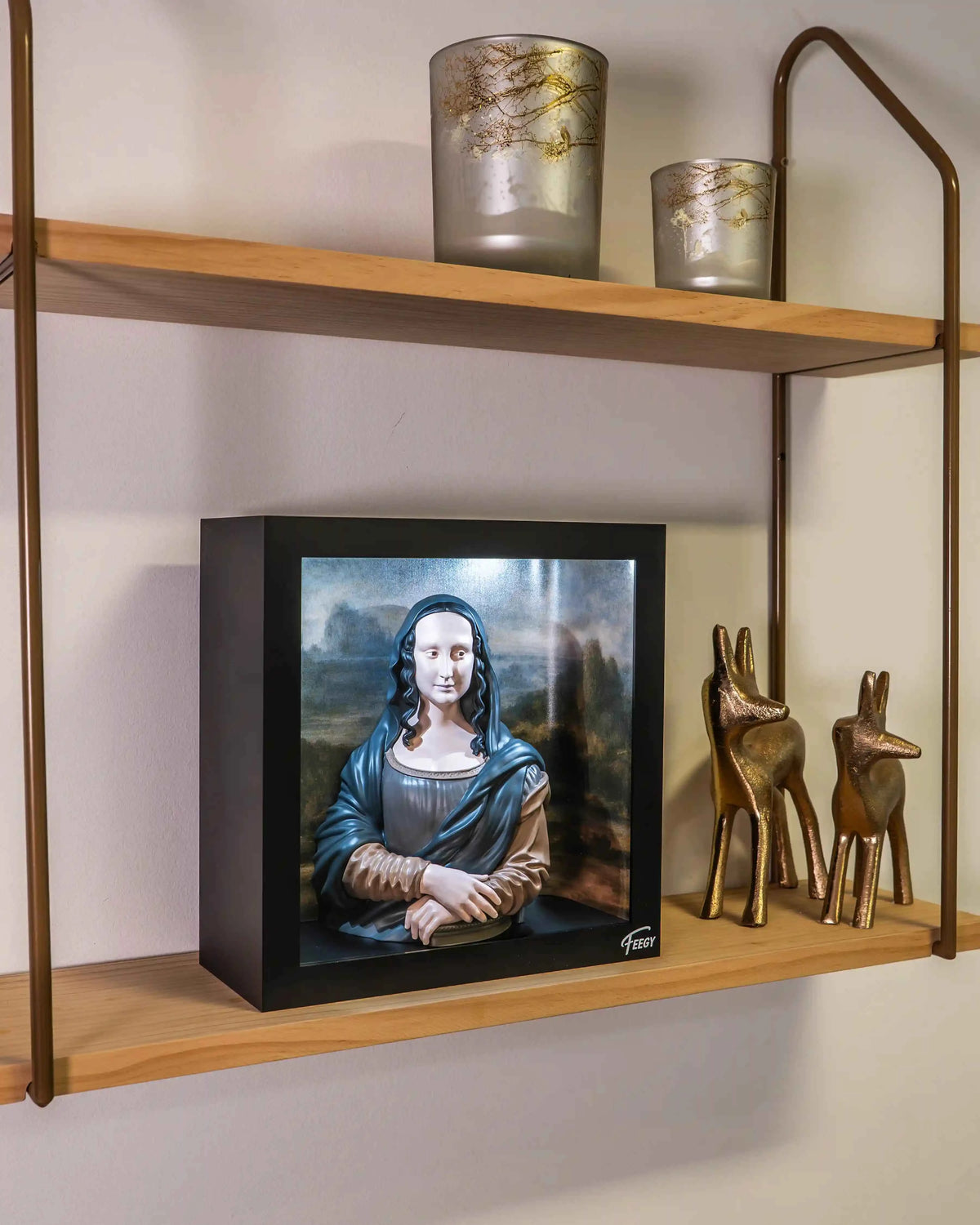 Figurine Mona Lisa dans un salon, objet de décoration