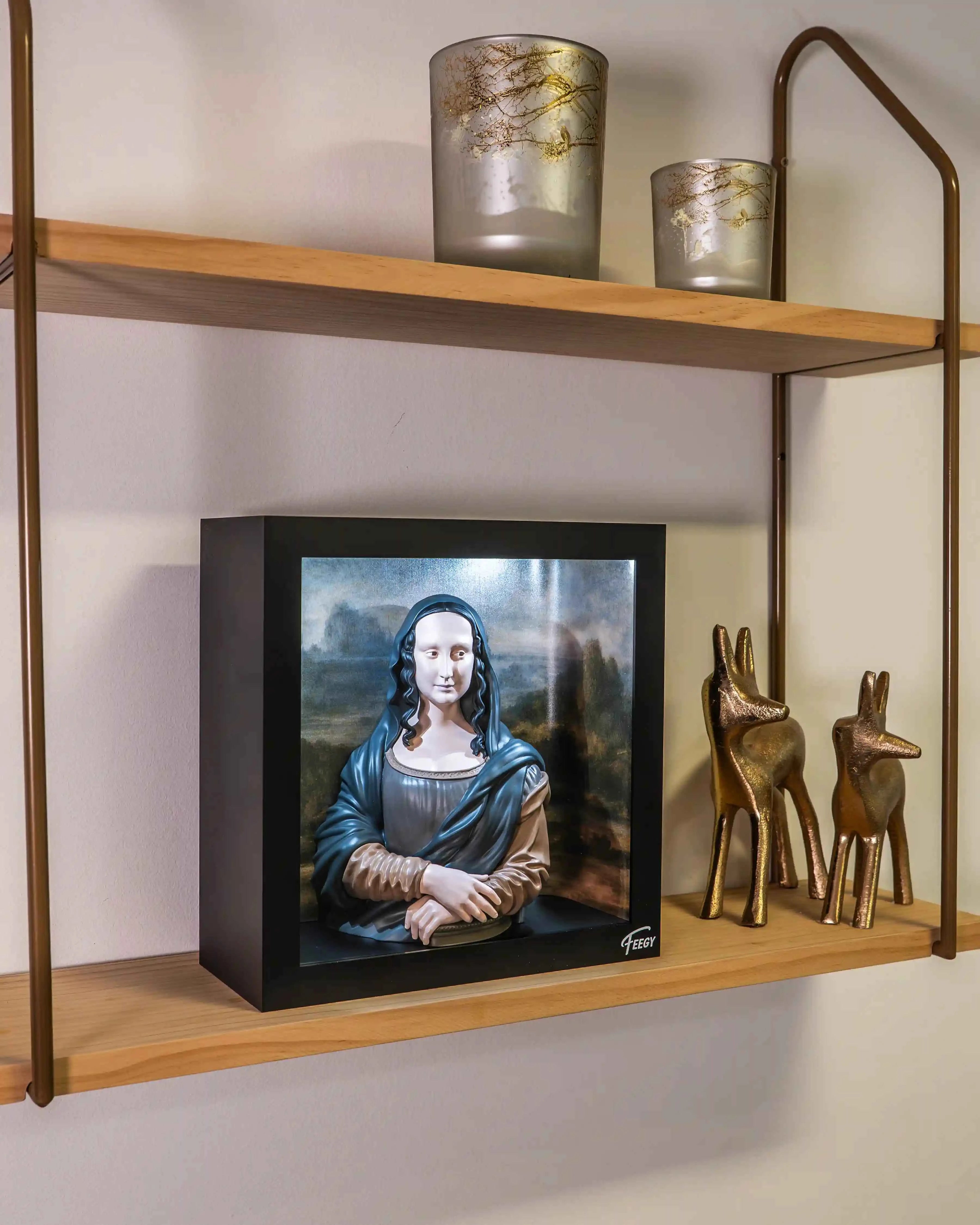 Figurine Mona Lisa dans un salon, objet de décoration