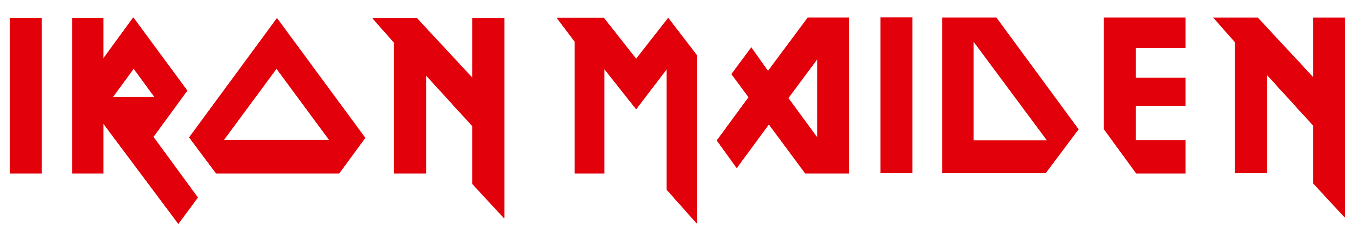 Logo Iron Maiden rouge et blanc